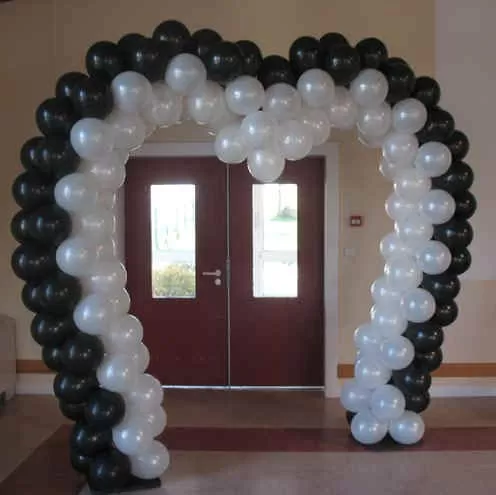 Products 10 Inch Metallic Hd Shiny Toy Balloons - White Black for Decoration and Party (20 Pcs), 5 image