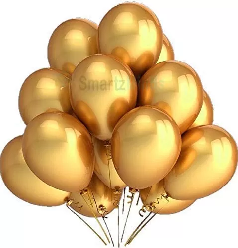 Products Happy Anniversary Decoration Box Combo of Letter Foil Balloon; Latex Balloons(GoldBlack) with Red hert Shape Foil Balloon for Decoration - Pack of 122 Pcs, 5 image