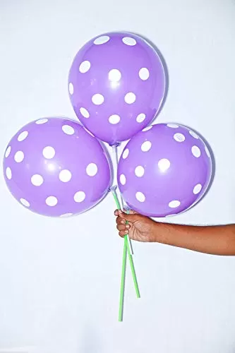 Products Polka Dot Finish Balloons (Purple) Pack of 25, 4 image