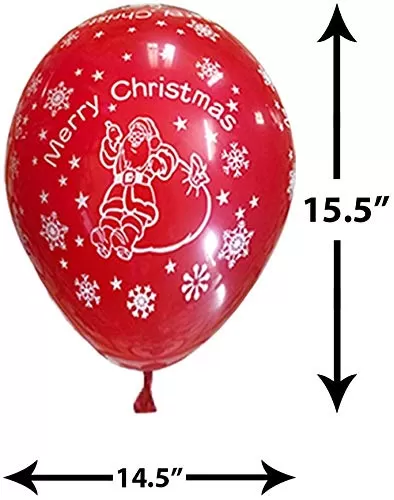 Products "Merry Christmas" Printed Balloons for Christmas Party Decoration (Pack of 100), 2 image