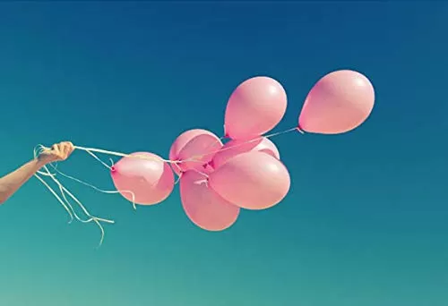 Products Metallic HD Toy Balloons Brthday / Anniversary Balloons Light Pink (Pack of 20) (Size - 9 inches), 6 image