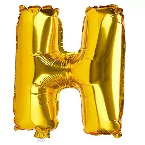 Products Happy Brthday Golden Letter Foil Balloon Set of 13 Letters + HD Metallic Finish Balloons (Golden Black Silver) Pack of 100, 4 image