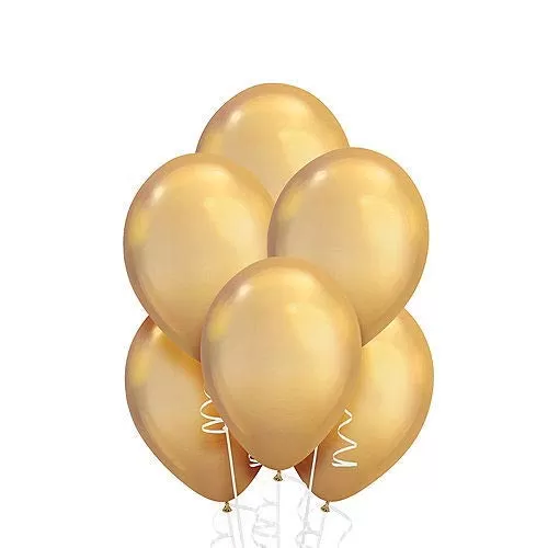 Products Metallic HD Toy Balloons Brthday / Anniversary Balloons Golden Silver (Pack of 20) (Size - 9 inches), 4 image