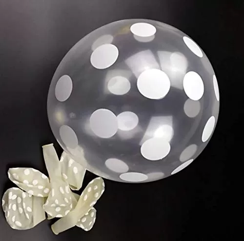 Products Polka Dot Finish Balloons (Transparent) Pack of 20, 3 image