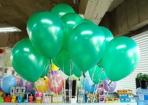 Products Metallic HD Toy Balloons Brthday / Anniversary Balloons Green (Pack of 25) (Size - 9 inches), 2 image