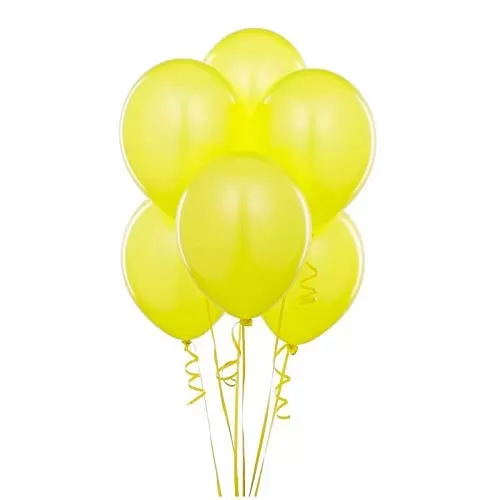 Products HD Metallic Finish Balloons for Brthday / Anniversary Party Decoration ( Yellow Green White ) Pack of 200, 3 image
