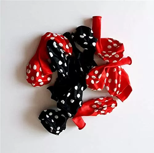 Products Polka Dot Finish Balloons (Black Red) Pack of 25, 6 image