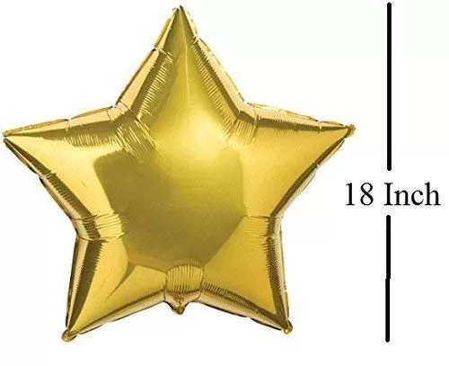 Products Happy Brthday 21th Year Party Balloons Decorations Set(21 Gold Number Foil Balloon+50 Gold & Black Latex Balloon+1 Black Happy Brthday Banner+ 4 Gold Star Foil Balloons), 4 image