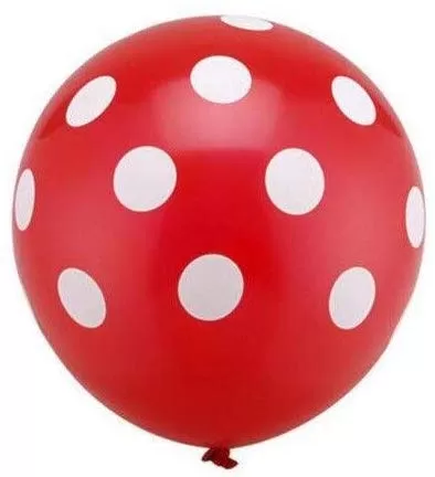 Products Polka Dot Finish Balloons (Red) Pack of 20, 2 image