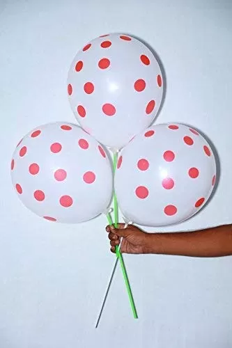Products Polka Dot Finish Balloons (Red Black White) Pack of 75, 3 image