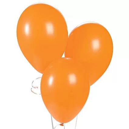 Products 10 Inch Metallic Hd Shiny Toy Balloons - Black Orange for Decoration and Party (20 Pcs), 4 image