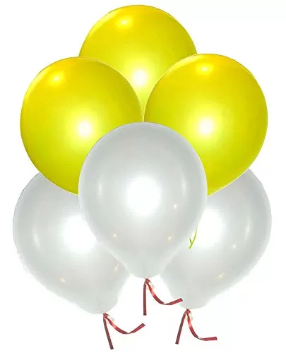Products 10 Inch Metallic Hd Shiny Toy Balloons - Red Yellow White for Decoration and Party (20 Pcs), 3 image