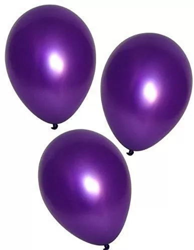 Products 10 Inch Metallic Hd Shiny Toy Balloons - Purple for Decoration and Party (20 Pcs), 4 image