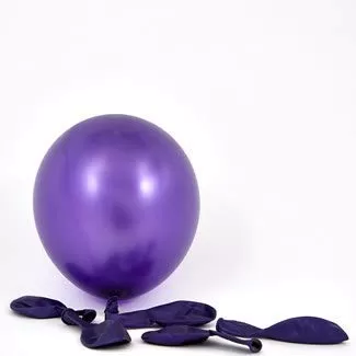 Products 10 Inch Metallic Hd Shiny Toy Balloons - Silver Purple for Decoration and Party (20 Pcs), 3 image