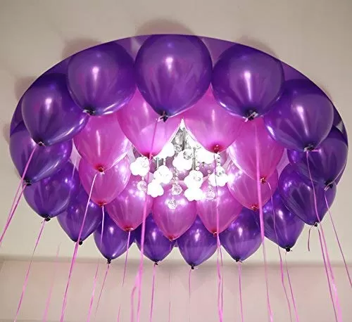 Products 10 Inch Metallic Hd Shiny Toy Balloons - Purple Pink for Decoration and Party (20 Pcs), 2 image