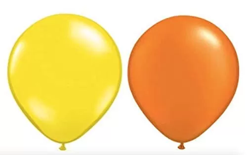 Products 10 Inch Metallic Hd Shiny Toy Balloons - Orange Yellow for Decoration and Party (20 Pcs), 2 image