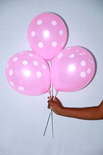 Products Polka Dot Finish Balloons for Brthday / Anniversary / Wedding Party Decoration (Light Pink) Pack of 150, 3 image
