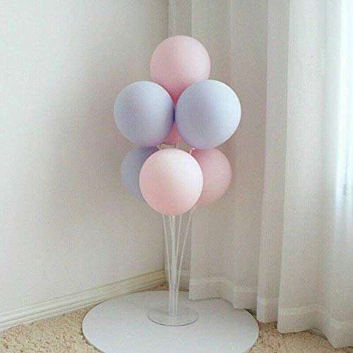 Garden Party and Celebration Birthday Balloon Tree Stand Balloon Display Stand Kit with Plastic Stick Balloon Base Stand for Birthday Party Wedding 