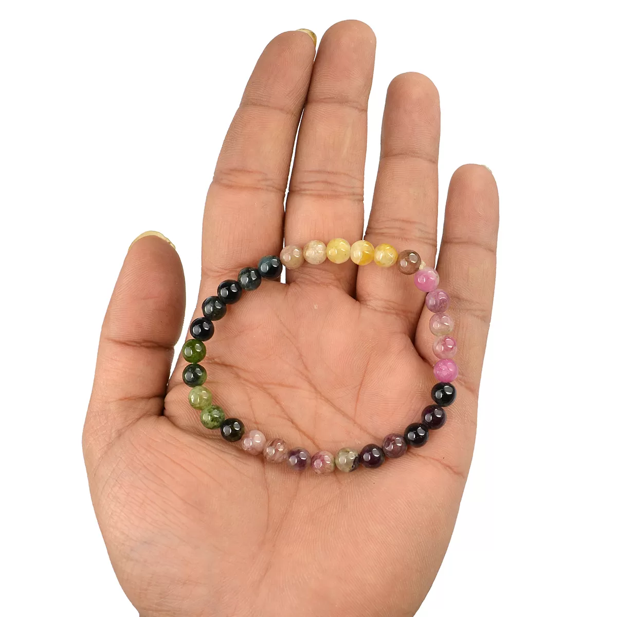 Multi Tourmaline Bracelet 8mm Beads for Reiki Healing and Crystal Healing Stone 