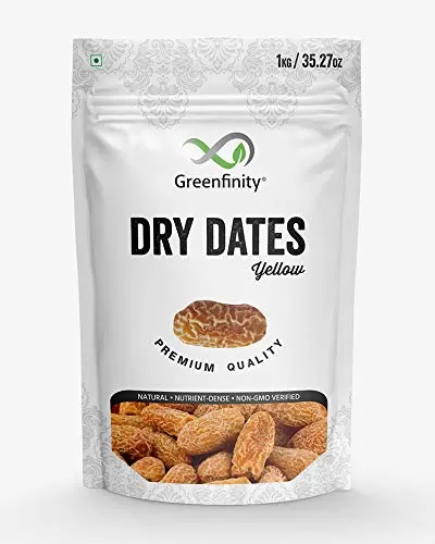 Dates Dry Yellow - 1Kg | Sukha Khajoor | Pila Chuara