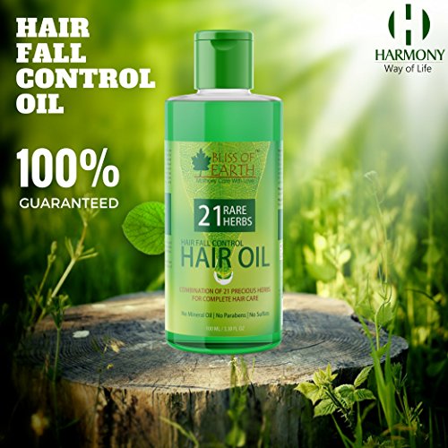 Bliss of Earth Hair Fall Control Hair Oil With 21 Rare Herbs | 2x100ML |  For Hair Fall Grey Hair Dandruff Dry & Dull Hair - the best price and  delivery | Globally