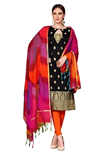 DnVeens Banarasi Jacquard Unstitched Salwar Suit Dress Material for Womens