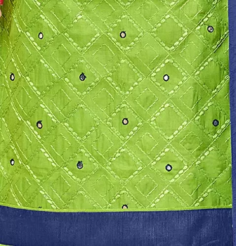 DnVeens Women Cotton Mirror Work Churidar Dress Material Unstitched Salwar Kameez, 3 image