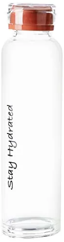 Bergner Borosilicate Glass Water Bottle 390 ml Multicolours
