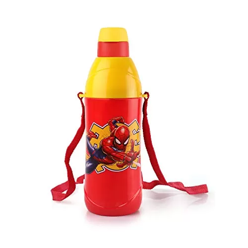 Cello Puro Steel-X Kids Zee Water Bottle Spider Man Red 900 ml