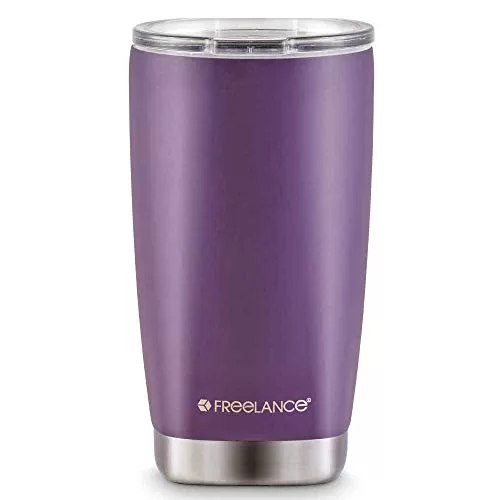 Freelance Vulcan Vacuum Insulated Hot & Cold Stainless Steel Flask Water Beverage Travel Bottle 350 ml Purple (1 Year )