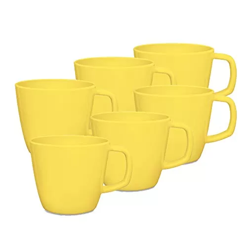 Milton Vector Melamine Mug Set of 6 100 ml Yellow