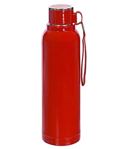 Cello Puro Steel-X Benz Water Bottle with Inner Steel and Outer Plastic 900 ml Set of 2(Red), 4 image