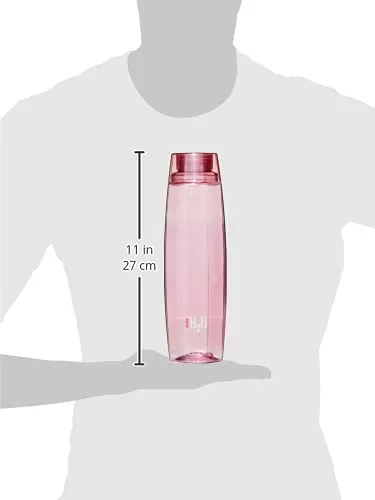 Cello Octa Premium Edition Safe Plastic Water Bottle 1 Litre Set of 4 Pink, 4 image