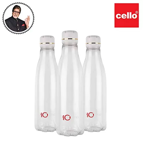 Cello Ozone Plastic Water Bottle 1000ml Set of 3 Clear, 4 image