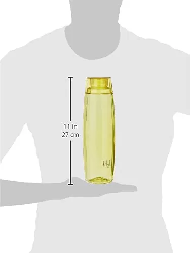 Cello Octa Premium Edition Safe Plastic Water Bottle 1 Litre Set of 4 Yellow, 3 image