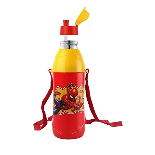 Cello Puro Steel-X Kids Zee Water Bottle Spider Man Red 900 ml, 4 image