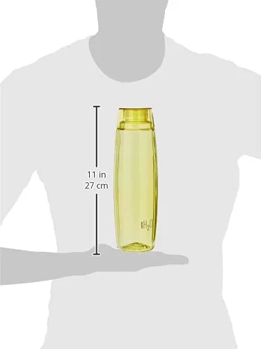 Cello Octa Premium Edition Safe Plastic Water Bottle 1 Litre Set of 3 Yellow, 3 image