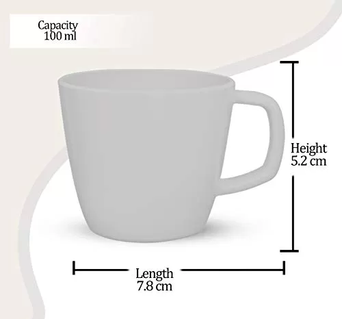 Milton Vector Melamine Mug Set of 6 100 ml Yellow, 4 image