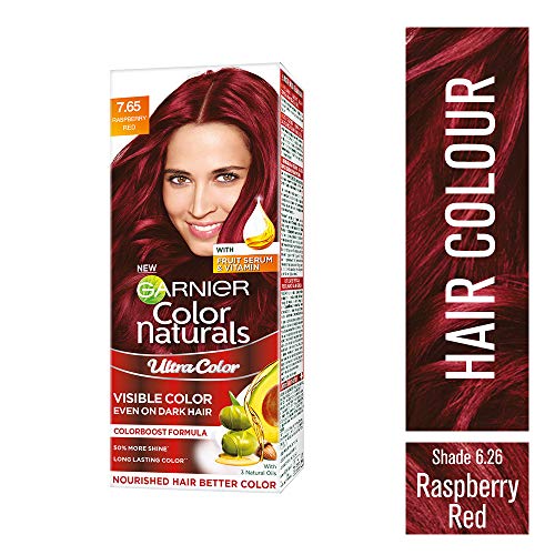 Garnier Color Naturals Creme Riche Hair Color 765 Raspberry Red 55ml + 50g  and Garnier Color Naturals Creme Riche Hair Color Plum Red 55ml + 50g - the  best price and delivery | Globally