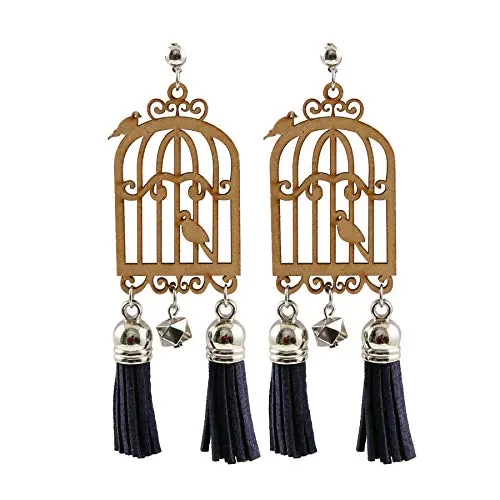 Aradhya Elegant Wooden brown earrings for girls stylish latest