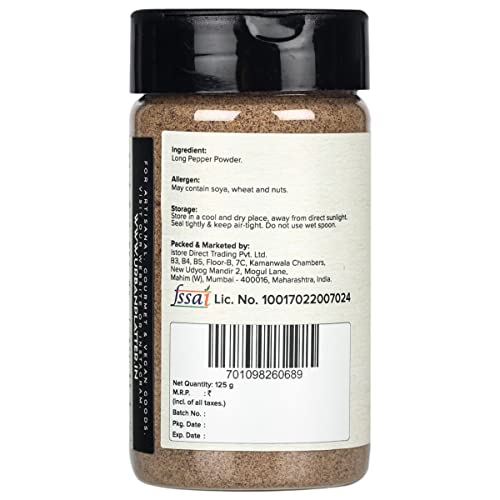 Long Pepper (Pippali) Powder Shaker Jar, (125 Gm / 4.41 OZ) [All Natural Premium Quality Aromatic], 2 image