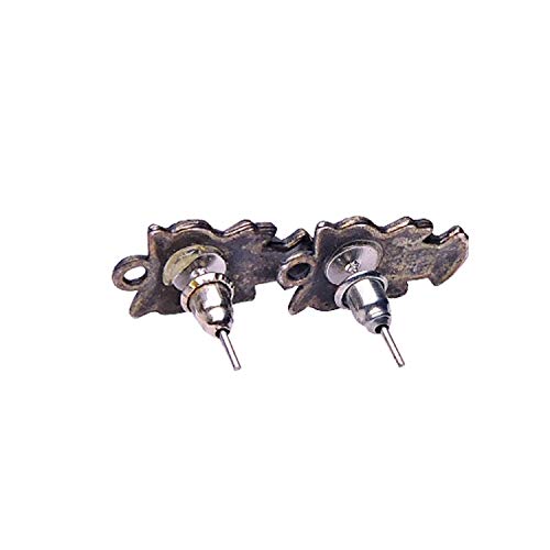 SATYAMANI Oxidized Metallic Stud Earrings, 3 image