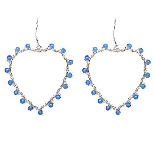 SATYAMANI Blue Quartz Semi-Precious Earrings