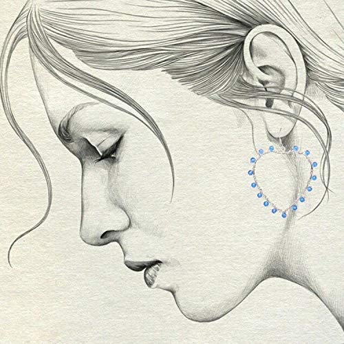 SATYAMANI Blue Quartz Semi-Precious Earrings, 4 image