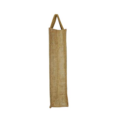 ALOKIK Jute Multipurpose Reusable Dyed Laminated Water Bottle Bags (Red and Beige), 2 image