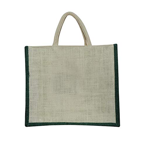 ALOKIK Wen's Multipurpose Reusable Tulip Print Multi-color Jute Shoulder Shopg/Lunch Bag, 2 image