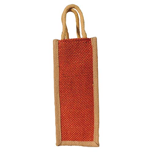 SATYAMANI Wen's 1 L Alokik Dyed Laminated Jute Bags for Water Bottle or Wine (Multicolour)