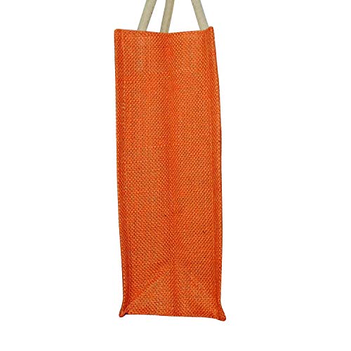 ALOKIK Wen's Multipurpose Reusable Tulip Print Multi-color Jute Shoulder Shopg/lunch Bag, 3 image
