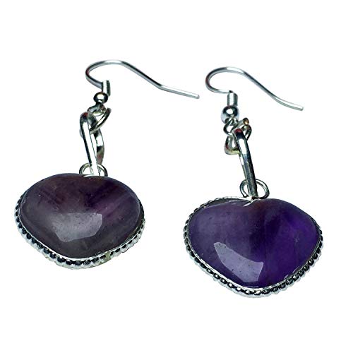 CRYSTAL'S ADVISOR Natural Stone Energised Amethyst Earring Color- Purple for Wen & Girls (Pack of 1 Pc.), 2 image