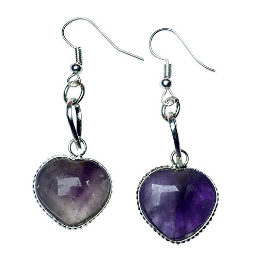 CRYSTAL'S ADVISOR Natural Stone Energised Amethyst Earring Color- Purple for Wen & Girls (Pack of 1 Pc.)